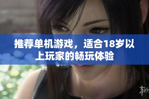 推荐单机游戏，适合18岁以上玩家的畅玩体验
