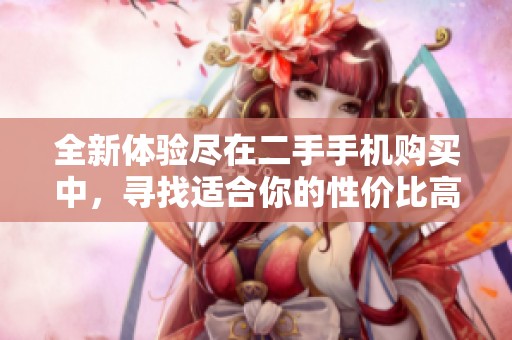 全新体验尽在二手手机购买中，寻找适合你的性价比高的选择。