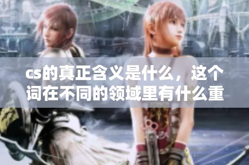cs的真正含义是什么，这个词在不同的领域里有什么重要的用途呢