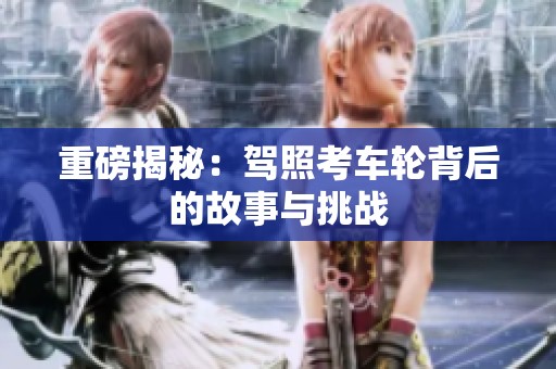 重磅揭秘：驾照考车轮背后的故事与挑战