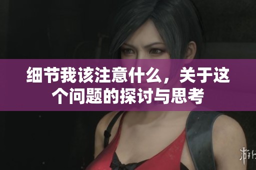 细节我该注意什么，关于这个问题的探讨与思考