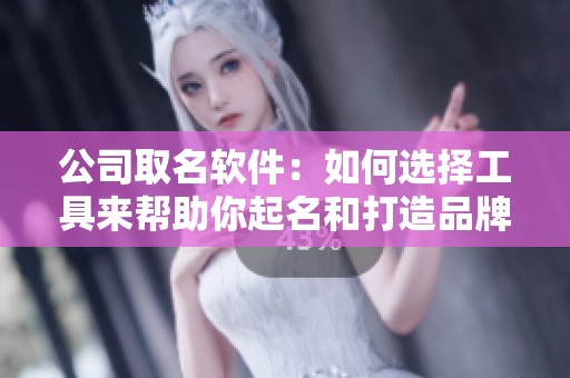 公司取名软件：如何选择工具来帮助你起名和打造品牌形象