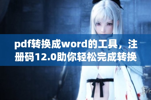 pdf转换成word的工具，注册码12.0助你轻松完成转换任务
