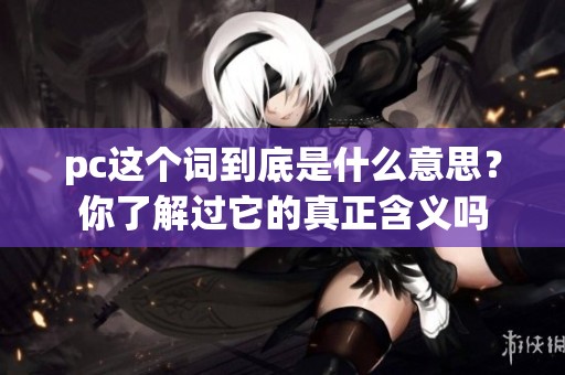 pc这个词到底是什么意思？你了解过它的真正含义吗