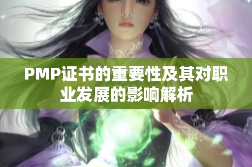 PMP证书的重要性及其对职业发展的影响解析