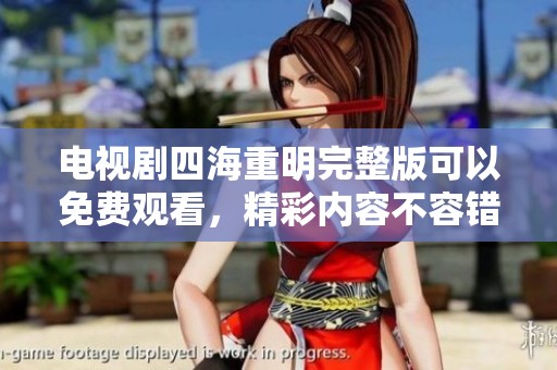 电视剧四海重明完整版可以免费观看，精彩内容不容错过！