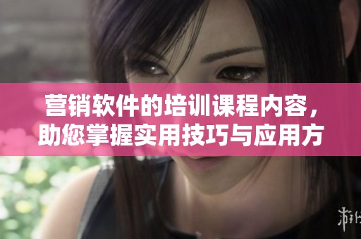 营销软件的培训课程内容，助您掌握实用技巧与应用方法
