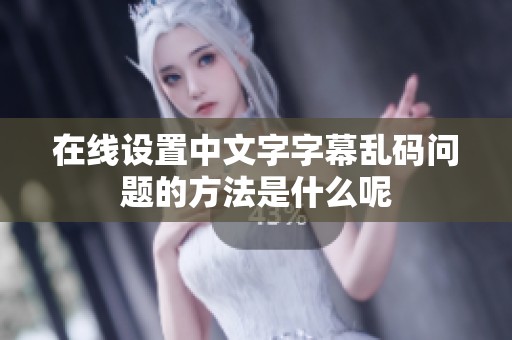 在线设置中文字字幕乱码问题的方法是什么呢