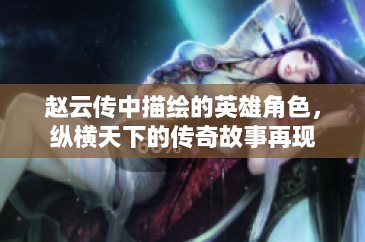 赵云传中描绘的英雄角色，纵横天下的传奇故事再现