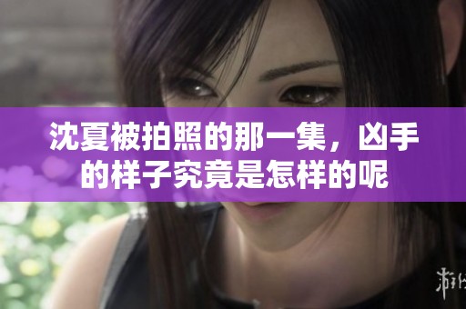 沈夏被拍照的那一集，凶手的样子究竟是怎样的呢