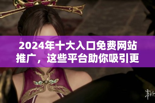 2024年十大入口免费网站推广，这些平台助你吸引更多流量