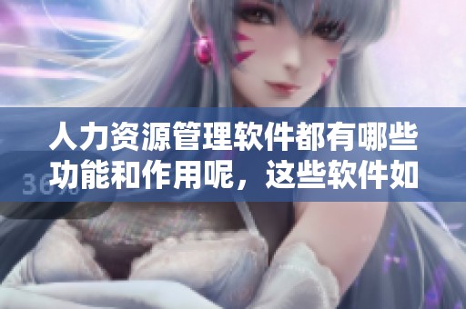 人力资源管理软件都有哪些功能和作用呢，这些软件如何帮助提升管理效率
