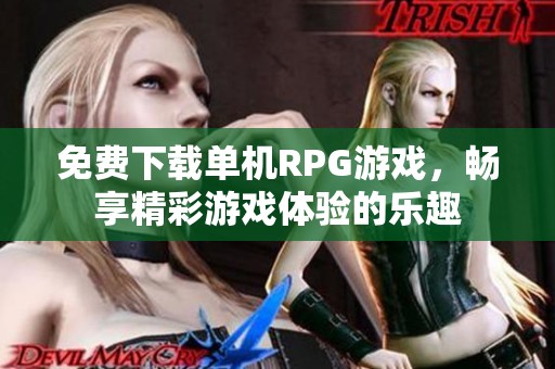 免费下载单机RPG游戏，畅享精彩游戏体验的乐趣