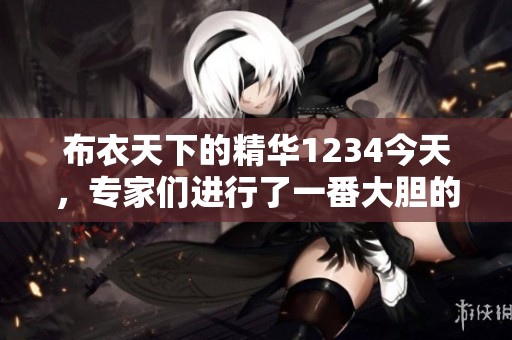 布衣天下的精华1234今天，专家们进行了一番大胆的预测分析
