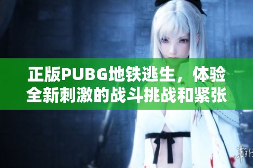 正版PUBG地铁逃生，体验全新刺激的战斗挑战和紧张氛围
