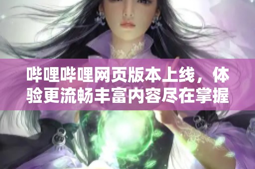 哔哩哔哩网页版本上线，体验更流畅丰富内容尽在掌握中