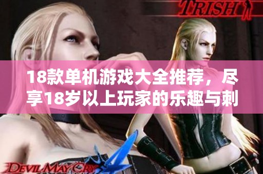 18款单机游戏大全推荐，尽享18岁以上玩家的乐趣与刺激体验！