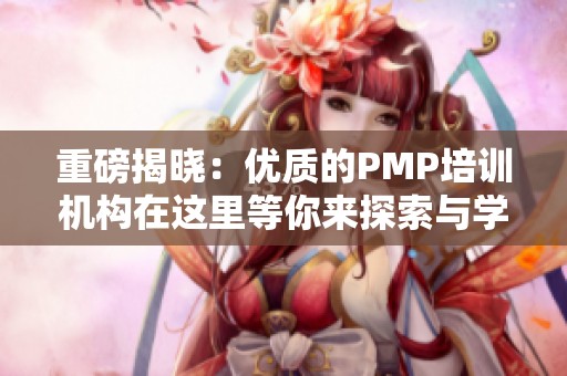 重磅揭晓：优质的PMP培训机构在这里等你来探索与学习