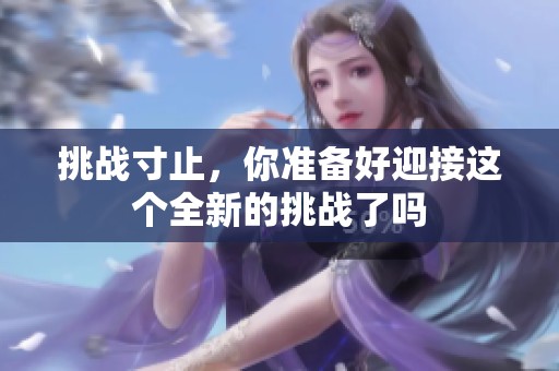 挑战寸止，你准备好迎接这个全新的挑战了吗
