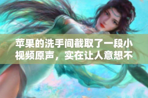 苹果的洗手间截取了一段小视频原声，实在让人意想不到。