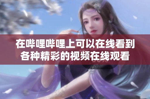 在哔哩哔哩上可以在线看到各种精彩的视频在线观看