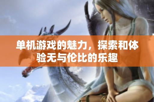 单机游戏的魅力，探索和体验无与伦比的乐趣