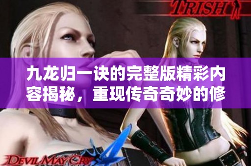 九龙归一诀的完整版精彩内容揭秘，重现传奇奇妙的修炼过程