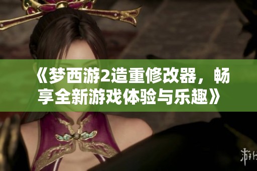 《梦西游2造重修改器，畅享全新游戏体验与乐趣》