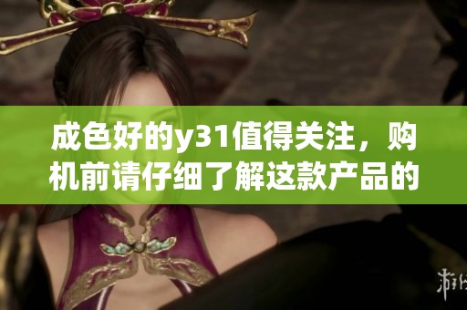 成色好的y31值得关注，购机前请仔细了解这款产品的特点与性能