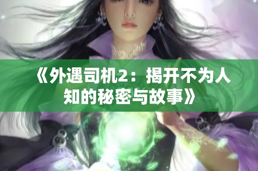《外遇司机2：揭开不为人知的秘密与故事》