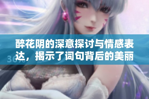 醉花阴的深意探讨与情感表达，揭示了词句背后的美丽与悲伤