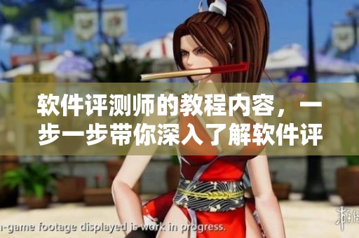 软件评测师的教程内容，一步一步带你深入了解软件评测的技能和技巧