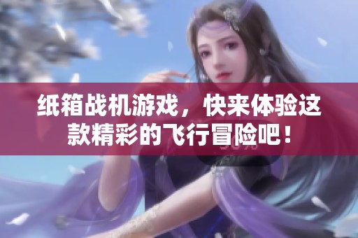 纸箱战机游戏，快来体验这款精彩的飞行冒险吧！