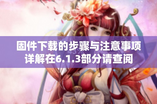 固件下载的步骤与注意事项详解在6.1.3部分请查阅