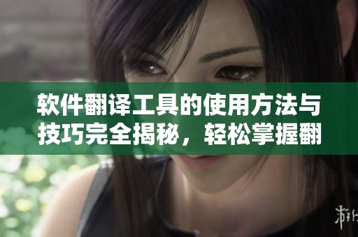 软件翻译工具的使用方法与技巧完全揭秘，轻松掌握翻译的奥秘与便利