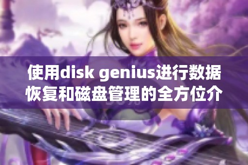 使用disk genius进行数据恢复和磁盘管理的全方位介绍与教程