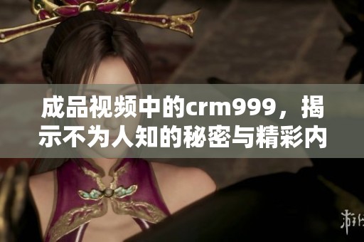 成品视频中的crm999，揭示不为人知的秘密与精彩内容