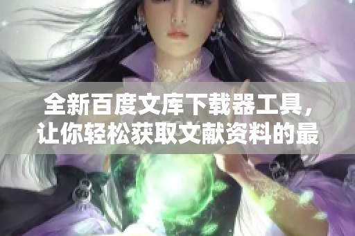 全新百度文库下载器工具，让你轻松获取文献资料的最佳选择