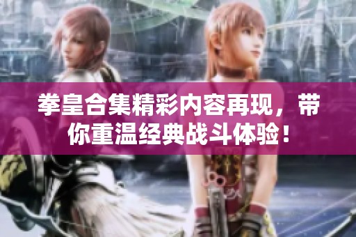 拳皇合集精彩内容再现，带你重温经典战斗体验！