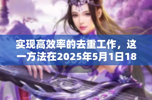 实现高效率的去重工作，这一方法在2025年5月1日18时34分9秒非常有效