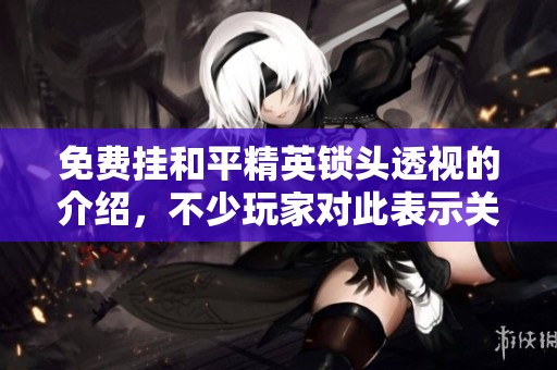 免费挂和平精英锁头透视的介绍，不少玩家对此表示关注与讨论