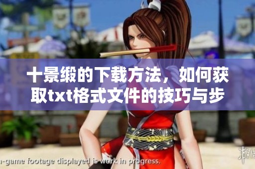 十景缎的下载方法，如何获取txt格式文件的技巧与步骤
